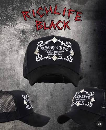 BARBAS HATS “RICH LIFE BLACK”
