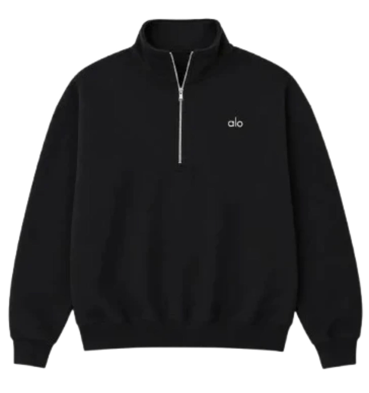 SUÉTER ALO ZIP “NEGRO”