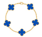 VAN CLEEF AZUL CON DORADO (INCLUYE: BOLSA, CERTIFICADO, ESTUCHE, BOLSA)