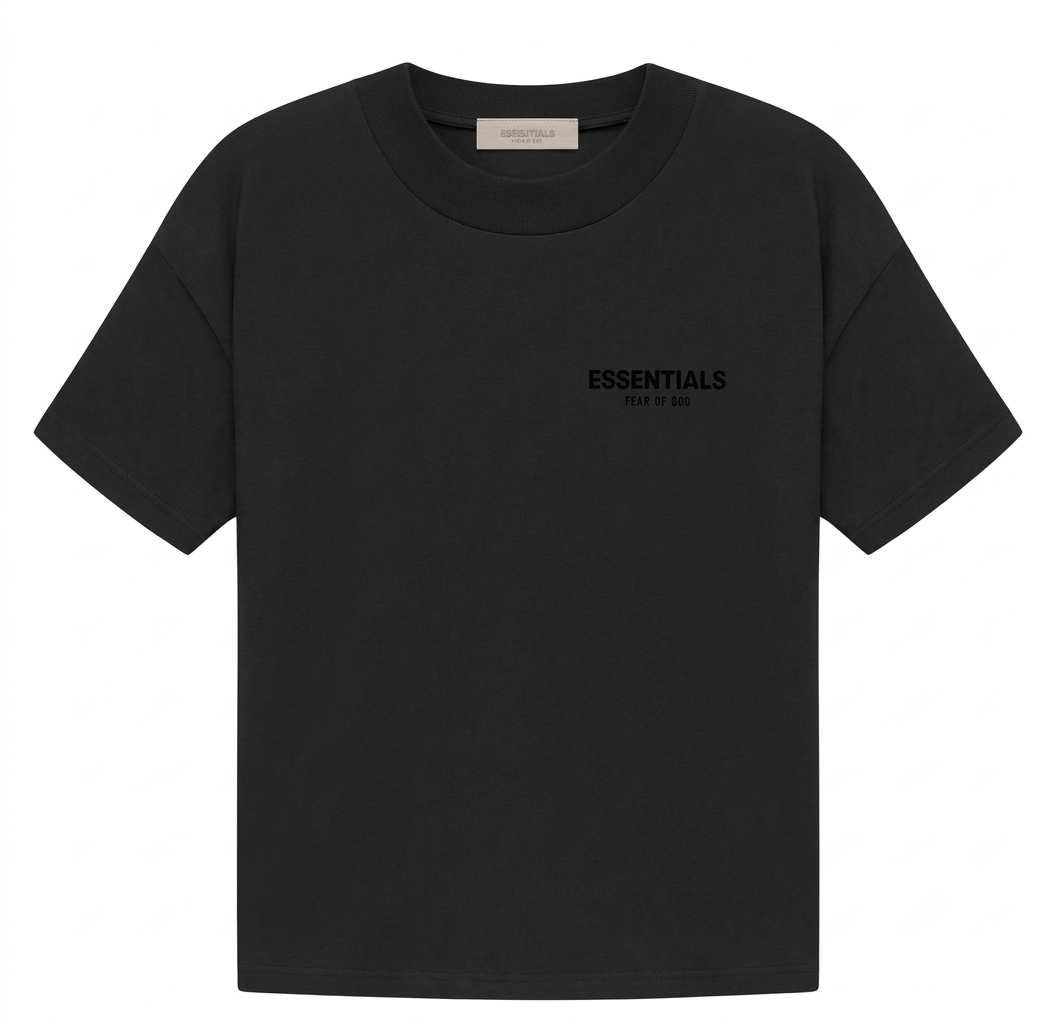 PLAYERA ESSENTIAL S22 “NEGRO” (RECOMENDABLE PEDIR UNA TALLA MENOS “VIENEN AMPLIAS”)