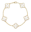 VAN CLEEF BLANCO CON DORADO  (INCLUYE: BOLSA, CERTIFICADO, ESTUCHE, BOLSA)