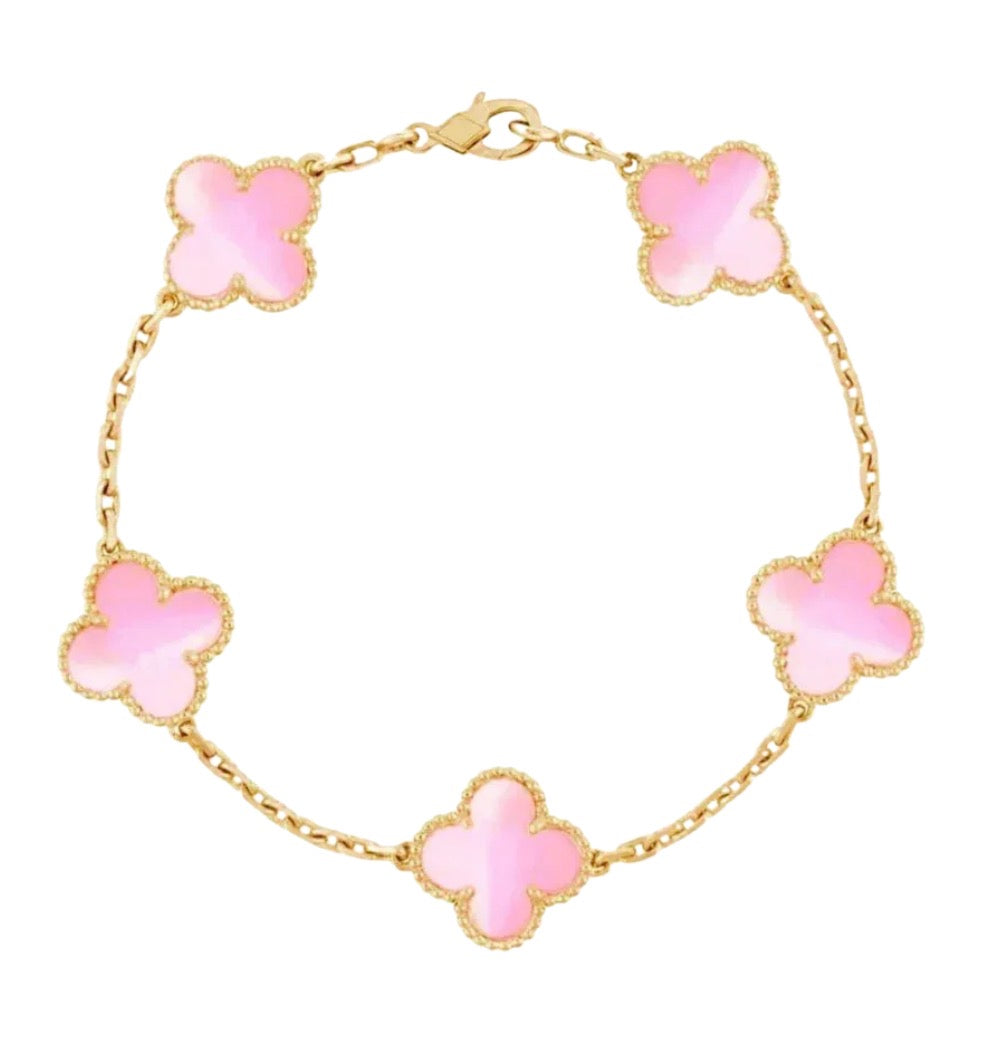 VAN CLEEF ROSA CON DORADO  (INCLUYE: BOLSA, CERTIFICADO, ESTUCHE, BOLSA)